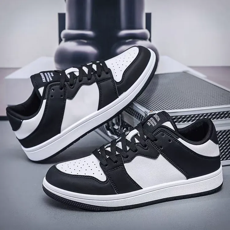 莆田新款潮鞋影子灰百搭透气运动鞋黑白熊猫男女情侣浦田休闲板鞋