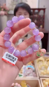 【闪购商品】锂辉石手串18K金镶嵌设计款珠串12+