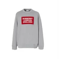 全新未使用 BURBERRY/博柏利 L码 徽标贴花棉质运动T套头卫衣男款