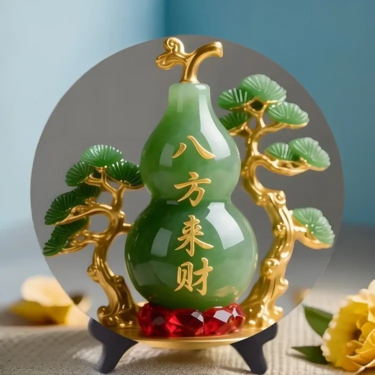 八方来财招财客厅乔迁新居葫芦摆件家用旺宅转运桌面葫芦玄关摆台