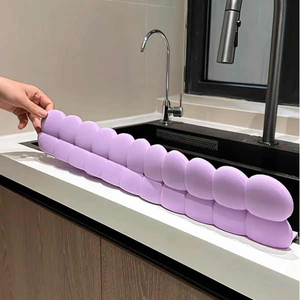 MOMO·多巴胺硅胶水槽挡水板防溅水易清洁厨房卫浴防水槽边缘水JJ