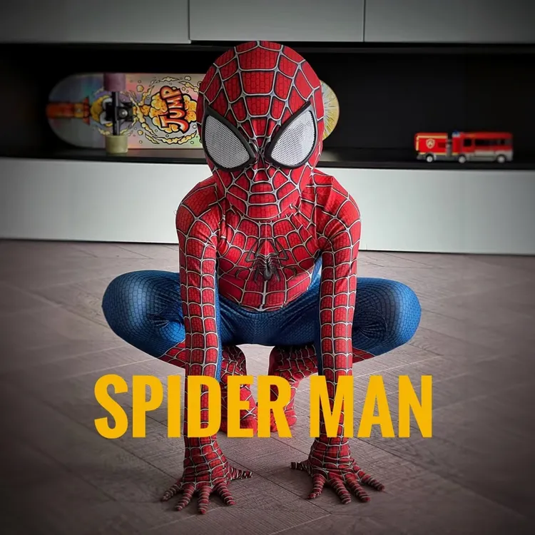 外贸内销跨境蜘蛛侠儿童连体紧身衣新超凡套装远征钢铁迈尔斯服饰