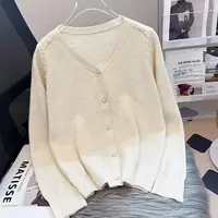 722#小香风长袖针织衫显瘦气质时尚百搭v领84