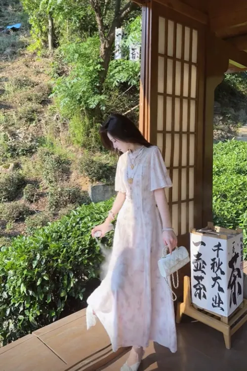 《意中人》梦幻小仙女 新中式国风蕾丝显瘦气质高级连衣裙时尚长裙