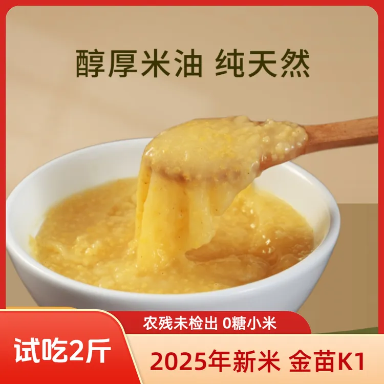 2025年黄小米新米正宗杂粮粥米粒糯米优质赤峰糯黄色金苗K1