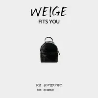 WEIGE【双肩包】进口鳄鱼皮双肩手提包A3565B-1-黑色-金扣