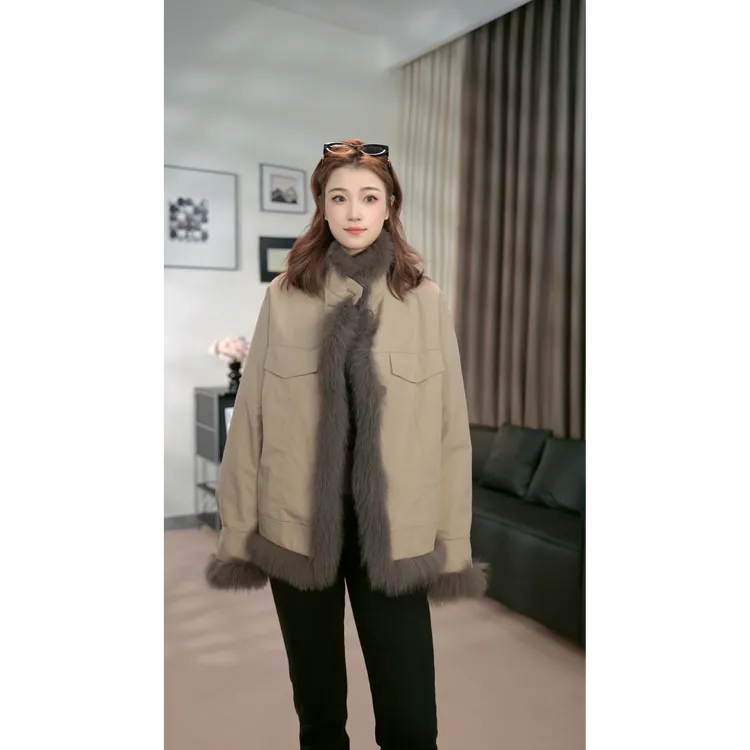 XIYUE 兔毛两面穿时尚百搭短外套
