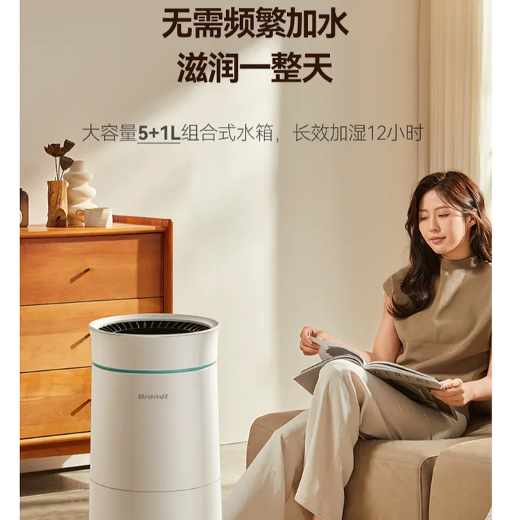 WIFI版空调房超静音负氧离子家用床头桌空气净化器加湿器卧室