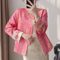 《荷塘春色》国风大幂幂同款鱼莲戏蝶重工烫钻时尚潮流百搭夏季外套