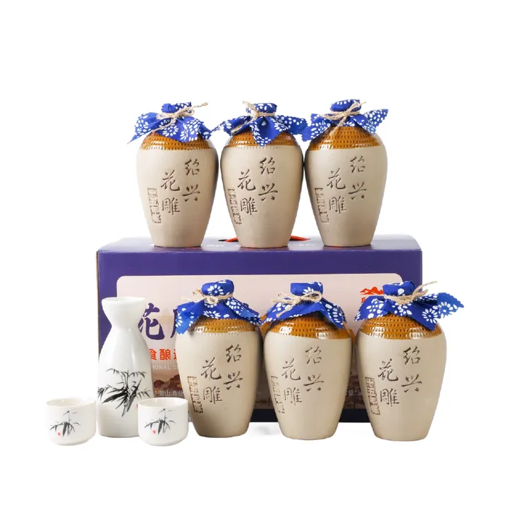 圣御山黄酒绍兴花雕酒15度半干型糯米酒500ml*6瓶礼盒装自饮送礼