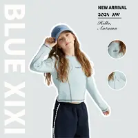 42311【暮云棉拼线T恤】春季新款时尚长袖上衣女童圆领百搭打底衫