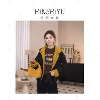 HISHIYU【巴斯克】新款连帽撞色设计毛呢短外套