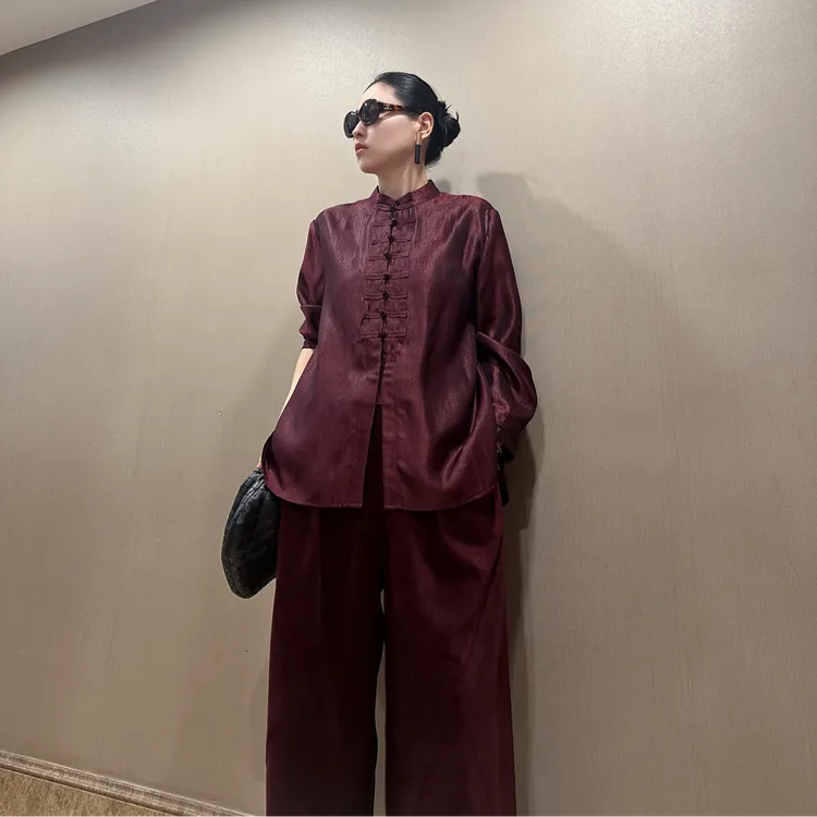 3388｛紫宸云阙｝新中式重工盘扣简约大气时尚老钱风国风上衣 COLA