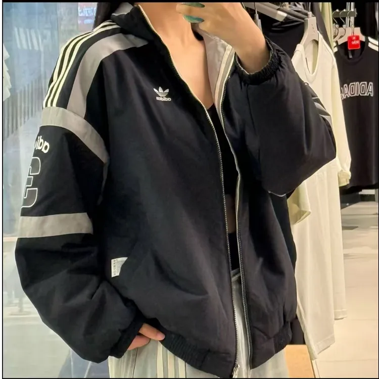 XPAdidas三叶草TEAMREVERSIBLEPADDEDJA保暖双面穿运动棉服KC0093