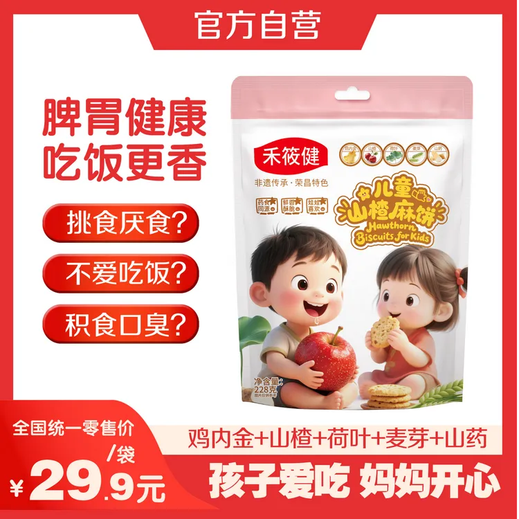 禾筱健儿童山楂麻饼
