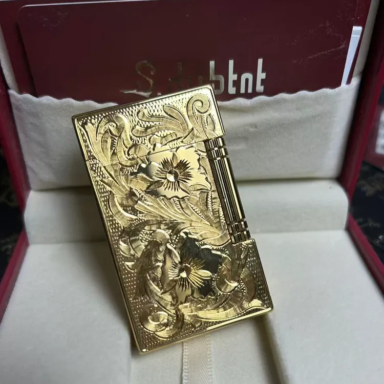 S.dubtnt/都柏特法国轻奢手工雕花充气朗声打火机男士礼物高质感