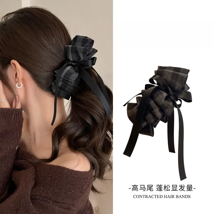 韩系蝴蝶结香蕉夹大号发夹女后脑勺马尾抓夹2025新款竖夹发卡头饰