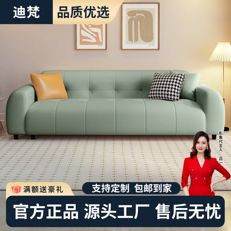轻奢奶油风沙发客厅小户型出租屋酒店美容院沙发猫抓皮公寓小沙发