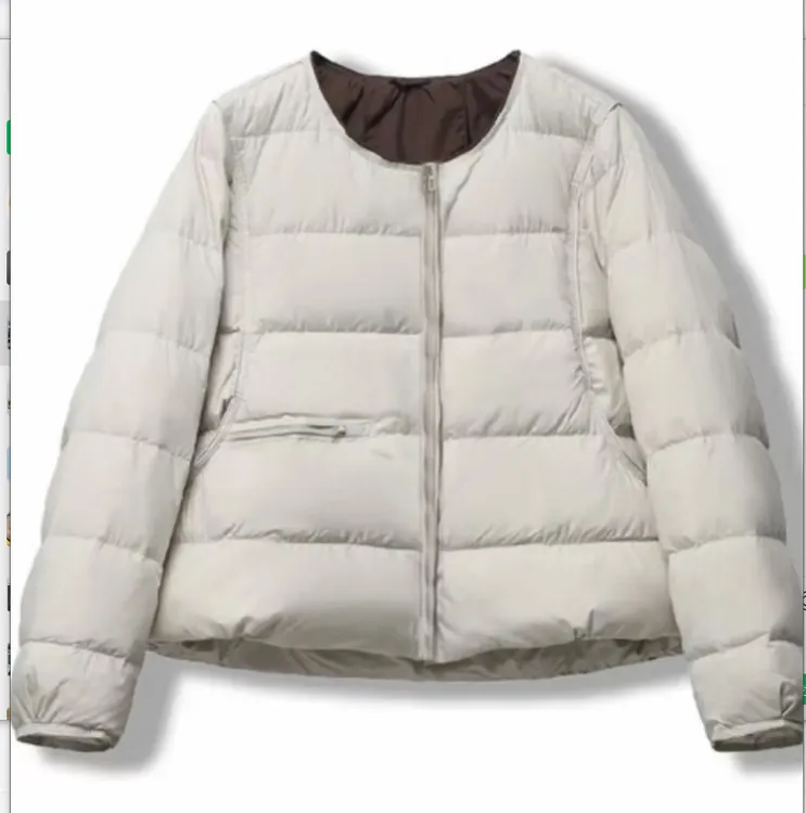 笑脸9.0白鸭绒方圆领短款羽绒保暖女士冬季时尚羽绒服女款