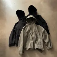 双拉链抽绳冲锋衣多色连帽夹克秋季新款百搭款