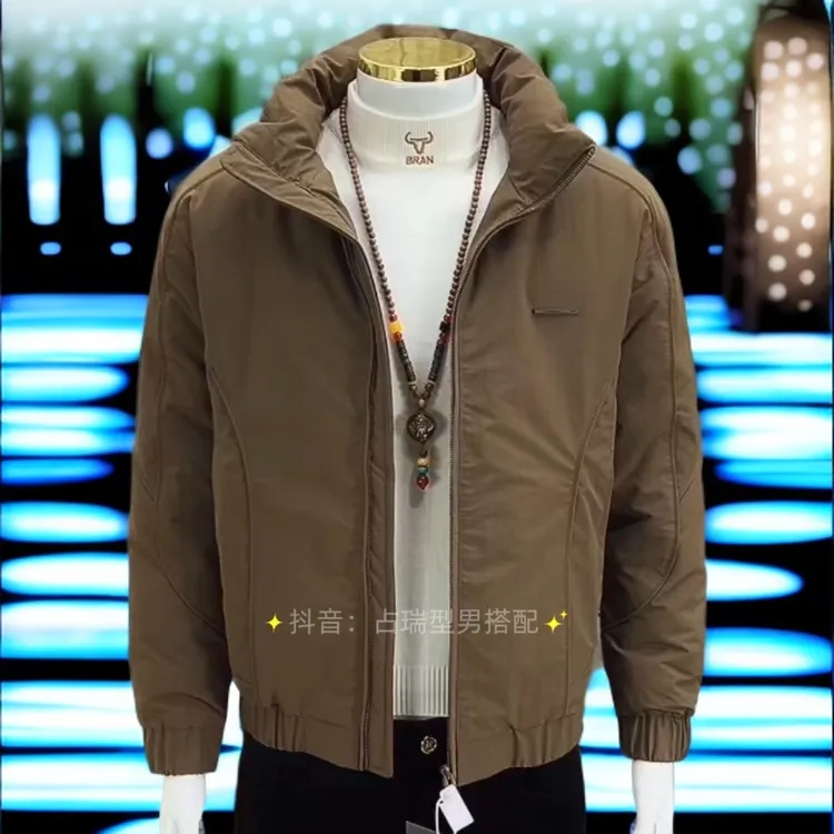 男士时尚棉服冬季型男百搭潮流立领男式棉衣外套防寒服