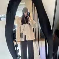 人造皮草 LA 极简 人字纹  仿水貂 环保毛毛 外套26546