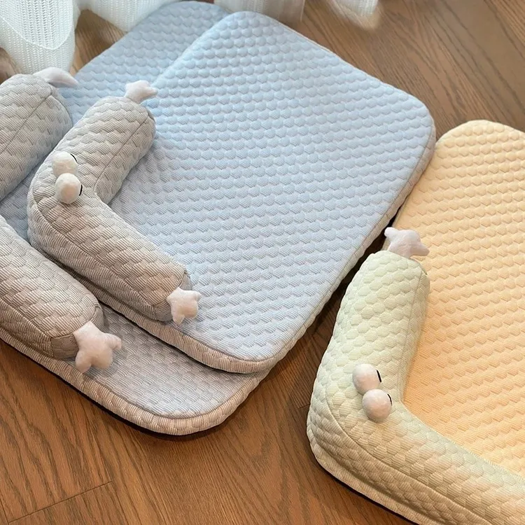 狗窝四季通用可拆洗狗床夏天睡垫猫窝冰感狗垫清凉冰豆豆窝凉垫