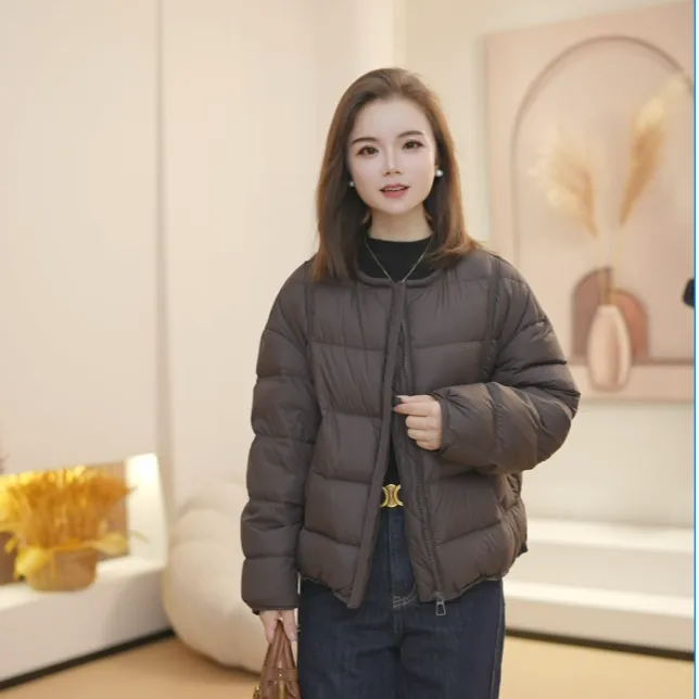 舒自在泡芙90%白鸭绒品质羽绒服短款宽松女生羽绒服小个子冬季