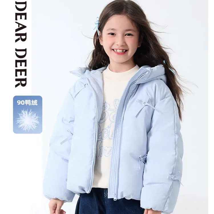 【门店同款】迪迪鹿童装女童儿童冬季新款加厚保暖面包服羽绒外套