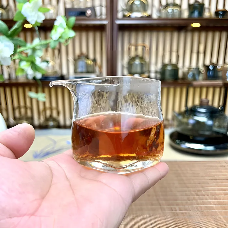 玻璃公道杯创意菱形锤纹公杯家用日式耐热玻璃加厚分茶器茶海茶具