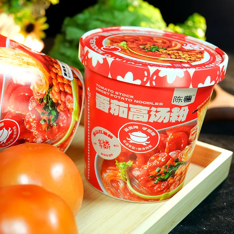 陈薯番茄浓汤红薯粉133g*6桶汤鲜免煮速食冲泡即食方便汤鲜不腻FX