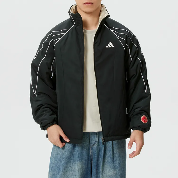 阿迪达斯新年款棉服男装2026新款保暖双面穿运动篮球夹克 KT0618