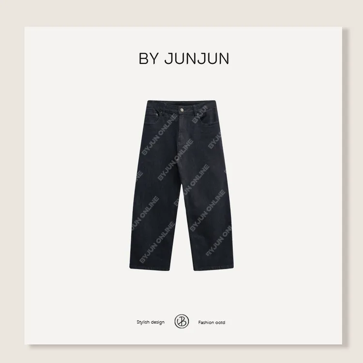 ByJunjun【卢森堡】蓝牛仔裤显瘦休闲百搭秋季九分裤