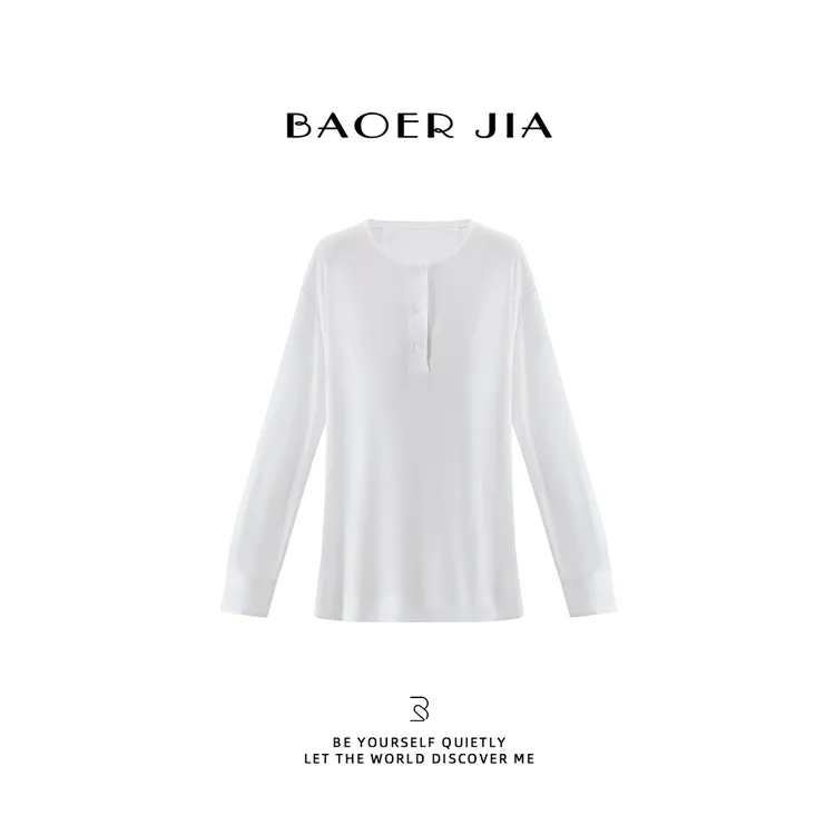 31-宝儿家含幂BL126225410冬季新款简约设计亲肤通勤透气百搭上衣