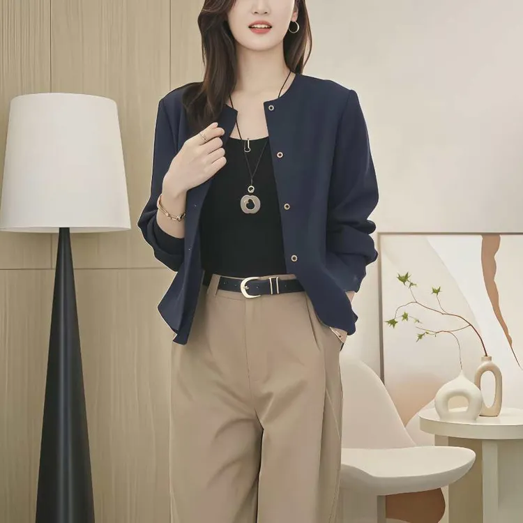 醋酸亚麻衬衫女短款2025夏新款韩版时尚小个子百搭防晒天丝衬衣