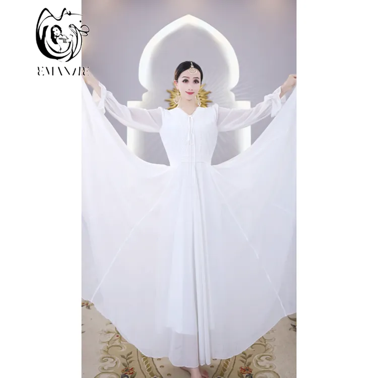 A6110新疆气质跳舞女装大码舞蹈服夏季长款正宗舞蹈服夏天