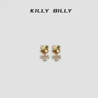 铜合金合成锆石耳饰  KILLY BILLY 时尚设计款多戴微镶十字架耳饰