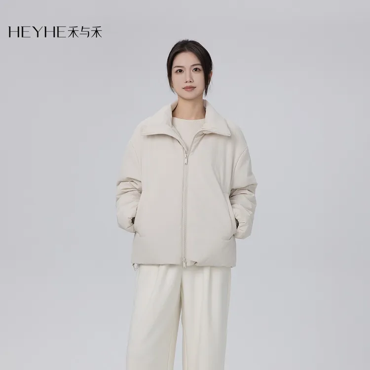 小禾【小狗棉服】3M新雪丽高效暖绒薄质暖棉意大利雾感A廓夹克棉服