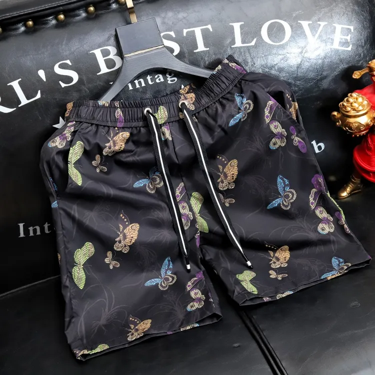 玛加西曼特网红ins印花休闲五分裤男士时尚夏天修身短裤速