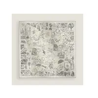 未使用 Hermes/爱马仕 Jessie福宝集邮者 90方巾TP032502