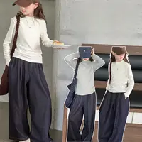 【Maila童装】女童小蜜蜂刺绣纯色打底衫春秋洋气内搭上衣百搭儿童