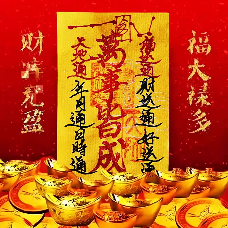 【大师手写】诸事皆宜朱砂平安贴纸本命年好运上岸手机后背贴来财库