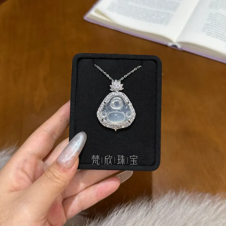 天然玉髓佛公项链大肚佛公新中式纯欲风贵气新式吊坠送妈妈A19