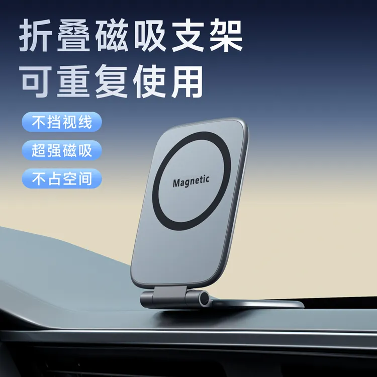 车载手机支架2025新款汽车专用折叠磁吸导航特斯拉车用防抖支撑架商品图