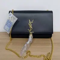 95新 YSL/圣罗兰 思斯专属 ysl黑金流苏kate斜挎包THQW001