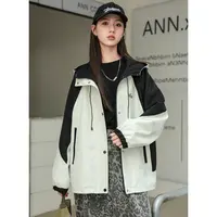 女童外套2025秋冬新款女大童夹棉上衣初中生软壳户外风衣
