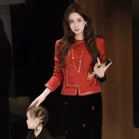 G. yantong/郭彦彤定制新中式斜襟长袖上衣衬衫打底高端DD1251