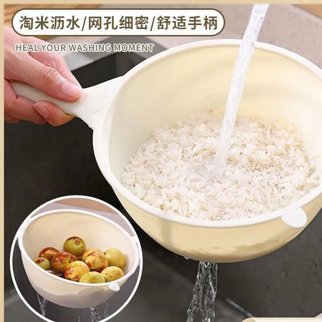 淘小米神器洗米筛淘米盆细孔过滤勺厨房家用洗菜盆沥水果篮子