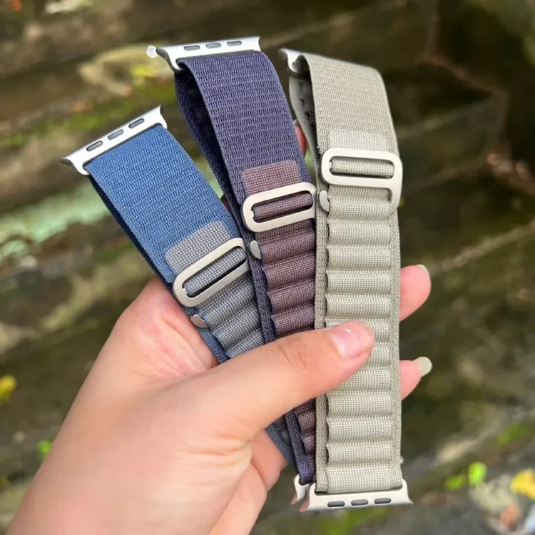 适用于apple watch代全系列高山2回环尼龙49mm表带高山回环表带