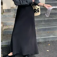 斜裁鱼尾裙高端定制2025早秋新款（9130）中长款显瘦高腰